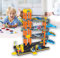 koolbitz Kids 4-Storey Car Parking Lot and Garage Playset Toy with Lift, Spiral Ramps, Fuel Station, Service Area and 4 Cars, 4 Floors of Parking Garage Pretend Play for Boys and Girls ages 3+