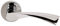 Jiyo.Outdoor Astrid Door Handles On Round Rose in Polished Chrome Finish