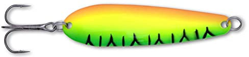 Zebco Premium Trophy Z-Flat Slim Löffel Blinker-Angelköder für Allround Raubfisch-Angeln Angel-zubehör, firetiger, 15 g