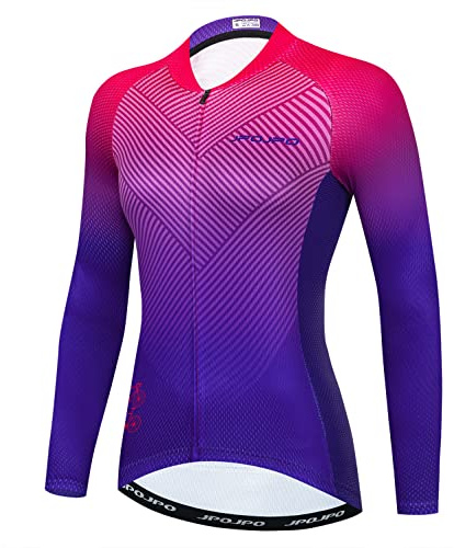Cycling Jersey Long Sleeve Women Bike Bicycle Clothes Top with 3 Pockets Lady Mountain Road MTB Shirts Clothing