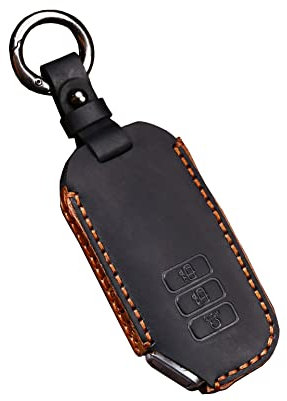 ontto Smart Schlüsselhülle Cover Passt für Kia K5 DLS GT Line Sorento 4 MQ4 Sedona Carnaval MPV 2020 2021 2022 Schlüsselanhänger Leder Schutzhülle Schlüsselcover Schlüsselbox 7 Tasten-Schwarz B