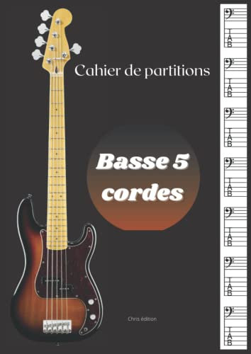 Cahier de partitions basse 5 cordes