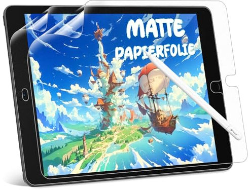 [2 Pack] Paper Screen Protector for iPad 10.2 inch (2021/2020/2019), Matte PET Paper Film for iPad 10.2 (9th / 8th / 7th Generation), Anti Glare Like Paper Screen Protector for Drawing, Writing