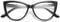 Blue Light Blocking Fashion Glasses for Women Mens Anti UV400 Glare Computer Eye Glasses Thin Cat Eye Round Frame (Black Frame + Clear Lens)