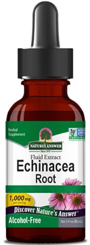 Nature's Answer, Echinacea Root (Echinacea-Wurzel), 1000mg, ohne Alkohol, vegane Tropfen, 60ml, Laborgeprüft, Vegetarisch, Sojafrei, Glutenfrei, Ohne Gentechnik