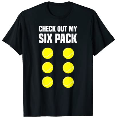Lustiges Tennis-Shirt, 6er-Pack, Tennisbälle, Tennisspieler T-Shirt