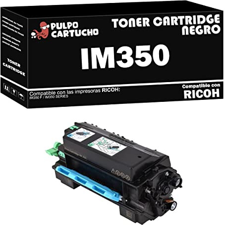 Pulpo Cartucho - Toner Genérico IM350 Negro Compatible con Ricoh 418132 / IM-350 - Valido para Impresoras IM350 F, IM350 Series