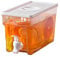Dispensador de 3L Dispensador Dispensador de leche Dispensador de agua de agua con jarra de refrigerador Bebidas enfriador Gran dispensador - jarra de nevera con contenedores de bebida de grifo blanco