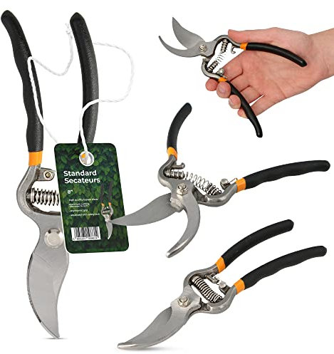 Gartenschere Standard 8.5'' Gartenschere Edelstahl Bypass Klinge Ergonomischer Rutschfester Griff Beschneiden Pflanzenpflege Gartenarbeit Unverzichtbar