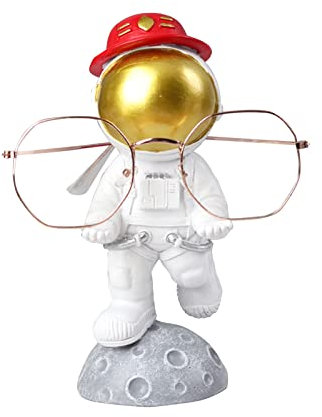 TITA-DONG Astronauten-Brillenhalter, Kreativer Astronauten-Brillenhalter-Ständer, Lustiger Dekorativer Brillenhalter aus Harz für Heimbüro-Dekoration, Astronauten-Skulpturhalter für(E)