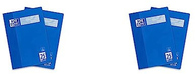 Oxford Schulheft A4, 16 Blatt, Lineatur 25, liniert mit Rand, 2 Stück (Packung mit 2)