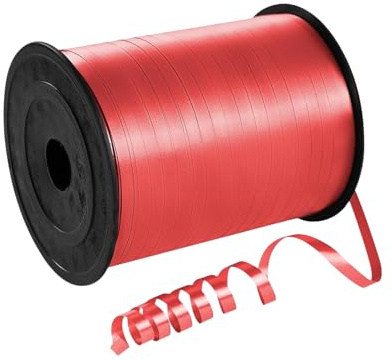 450m Geschenkband Rot 5mm Breit,Kräuselband Geschenkbänder Schleifenband Glitzer Ballonband Ringelband,Dekoband für Weihnachten Neujahr Hochzeit Geburtstag Geschenkverpackung Ballonverschlüsse