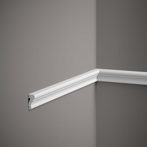 PROVISTON | Moulure décorative | Polystyrène | 15 x 33 x 2000 mm | Blanc | Moulure murale | Décoration murale