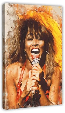 OffsuM Singer Tina Turner Poster (19) Canvas Poster Wall Art Decor Print Picture Paintings for Living Room Bedroom Decoration Frame-style 20x30inch(50x75cm)