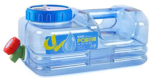 Wasserbehälter, Camping-Wasserbehälter, Camping-Wassereimer, 5,5 l, tragbarer Outdoor-Wassereimer mit Wasserhahn, Kunststoff-Reise-Wasseraufbewahrungsbehälter mit Griff, BPA-frei, Würfel-Wassertrageta