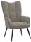 Gecheer Sedia Relax,Poltrona,Sedia Rilassante,Poltrona Imbottita,Poltrona da TV,Poltrona Salotto,Sedia Poltroncina,Poltrona Relax,Sedia da Salotto,Poltrona in Velluto,Grigio Chiaro