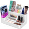 CGBE Nagelbohrer Aufbewahrung, 28 Löcher Acryl Nagelwerkzeug Organizer, Professioneller Nagelfräser Bit Box und Nagelkunst Organizer-Weiß (nicht inklusive Nagelbohrmaschine&Bit)
