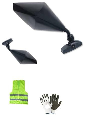 KOMPATIBEL MIT K-TM RC 390 ABS Spiegel FÜR VERKLEIDTE MOTORRÄDER 1 Paar RECHTS+LINKER FERNSPIEGEL SCHWARZER Spiegel + M.6 MONTAGESATZ ENTHALTEN