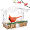 Window Bird Feeders with Strong Suction Cups, Outdoor Bird Feeder, Transparent Window Bird House, Removable Tray, Easy to Fill and Clean, Wild Bird Watching Gift, Clear Window Bird Feeder