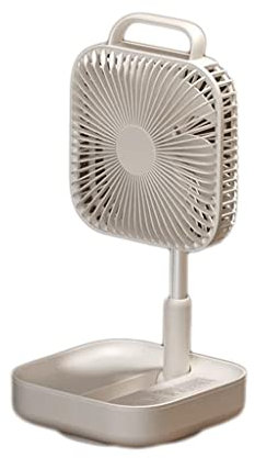 ANAIUCY Foldable fan USB charging shaking head telescopic floor fan ultra-quiet dormitory desktop fan multi-functional portable (Color : Remote control)