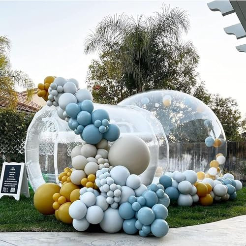 XNZJHPP Transparent Garden Tent,Inflatable House w/Blower And Air Pump,Inflatable House Dome for Event Exhibition Party Wedding Birthday Decoration (5M/16.4Ft)