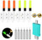 6 Stück Angeln Alarm Glocke, Knicklichter Angeln, LED Bissanzeiger Angeln LED Bissanzeiger Rutenspitze Nachtlicht Knicklicht Angeln Nachtangeln Biss Alarm, Mit Ladegerät Und Akku, Für Angelrute