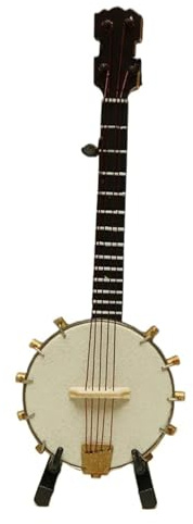 Mini Musikinstrument Dekor 10/14 Cm Miniatur-Banjo Mini-Banjo Musikinstrument Modell Ornament Heimdekoration(14cm)