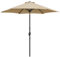Yaheetech Parasol de Jardin 270 cm, Pliable, avec Toile Inclinable, Protection UV, Manivelle, 6 Baleines, pour Plage Terrasse Patio Piscine Kaki