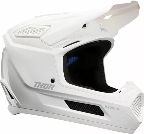 Thor MX Motocross Cross Helm Fleet Whiteout Weiss, Größe: Größe S (55-56)