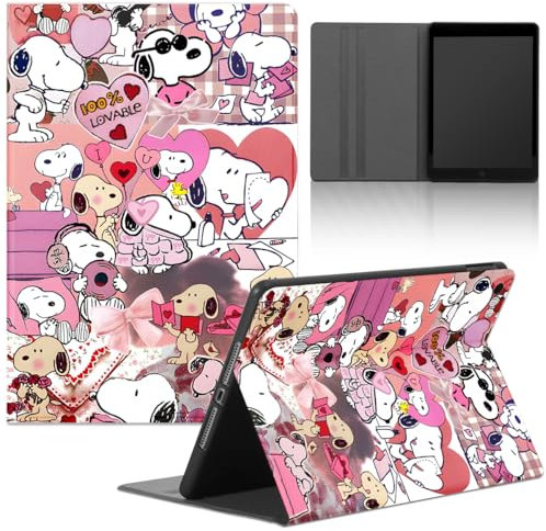 Animados Dibujos Funda Tablet para Apple iPad Air 9,7 A1474/A1475/A1476, Cárcasa con Carino Patrón Manga Anime Lindo Diseño PU Cuero Flip Soporte Protectora Tablet Case,Cute