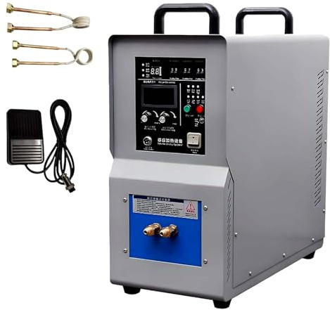Chauffage De Forge À Induction Haute Fréquence 15KW, Machine De Chauffage Par Induction 30-100KHz, Four À Induction Avec Refroidissement Par Eau Pour Forgeage, Trempe, Recuit, Fu-sion