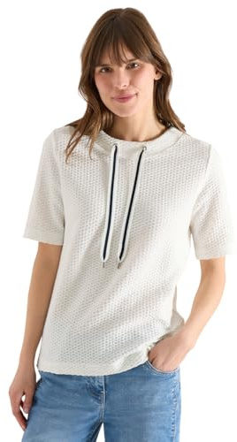 Damen T-Shirt mit Rundhals mit Tunnelzug
