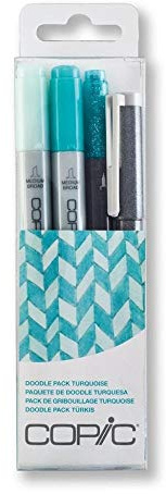 Copic Marker Paint Markers, Turquoise, 4 Count