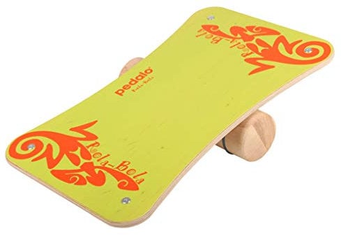 Pedalo® Rola-Bola Fun I Gleichgewichtstrainer I Balanceboard I Koordination I Balancierbrett I Fun-Sport I Surfboard I Skateboard I Freestyle (grün)