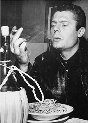 Mangiaspaghetti 07 Marcello Mastroianni cm 35x50 Poster Stampa Cinema Film Affiche Plakat Fine Art Il Negozio di Alex