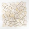 Mosaik Bruch/Ciot golden cream poliert mit Struktur Marmor Naturstein Küche, Mosaikstein Format: 15-69x8 mm, Bogengröße: 305x305 mm, 1 Bogen/Matte