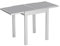 MERXX Balkontisch aus Aluminium und Glas, ca. 65/130x65x75 cm, ausziehbar