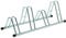 ANDRYS Rastrelliera Biciclette 4 Posti - Porta Bici da Terra per Interni ed Esterni - Posteggio Alto e Basso per Ruote da 6cm - Acciaio Zincato a Freddo (Argento)