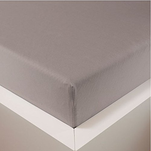 Schlummerglück Spannbetttuch Tencel, Taupe, 180-200 x 200-220 cm | falten- und bügelfrei, ideal für höhere Matratzen, ideal für Boxspringbetten