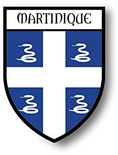 Akachafactory Autocollant Sticker Voiture Moto Blason Ville Drapeau Martinique