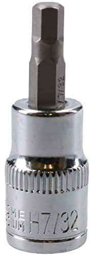 7/32 Hex Key Socket/Bit 3/8 Drive Imperial AF SAE 6 Sided Allen Key 48mm Cr-V