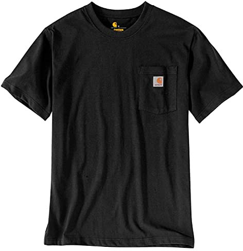 Carhartt Herren K87 Pocket S/S T-Shirt T-Shirt, Schwarz, XS