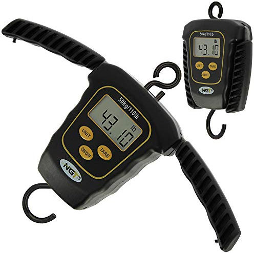 Digital NGT Dynamic Carp Coarse Fishing Tackle Scales 110lb 50kg with Compact Folding Handles