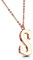 Bungsa BUCHSTABE S Kette Rosegold - BUCHSTABEN-ANHÄNGER S Halskette in Rosegold - Alphabet Kette rosé - aus Edelstahl - Schmuck für Damen, Kinder & Herren