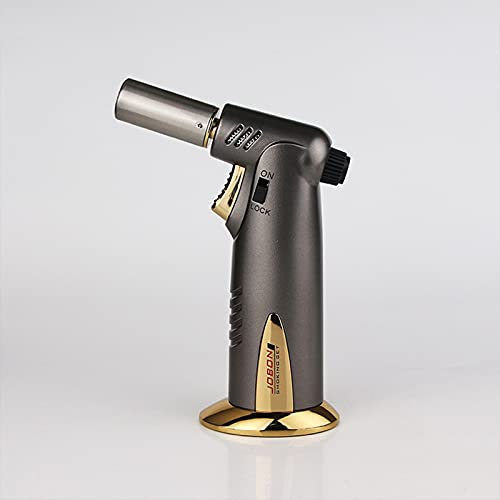 Antiviento Gas para Mecheros Chorro Cigarros Encendedor Gas Mechero Ajustable Barbacoa Encendedor de Cocina Camping BBQ,Gray