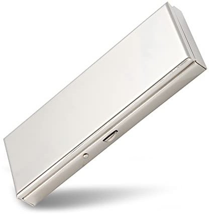 7 Day Pretty Mini Metal Pill Organizer Pill Box Built-in Make-up Mirror mit Spring Open Design und großes Fach zu halten Vitamine Lebertran Ergänzungen und Medikamente (Silber)