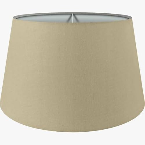Wogati® Premium Lampenschirm E14/E27 Baumwolle | Verschiedene Größen & Farben | Beige/Größe: XL | Für Stehlampe, Hängelampe & Tischlampe