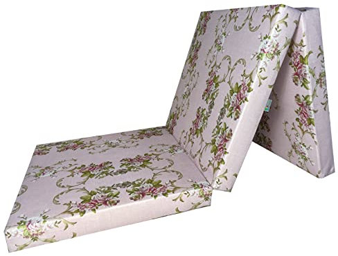 FORTISLINE - Klappmatratze 180x65x7cm - 3-teilige Faltmatratze - H2 Gästematratze - Camping Faltbare - Kamping Bett - Waschbar Bezug - Erwachsene Klappbar - Reisematratze - Schaumstoff Matratze