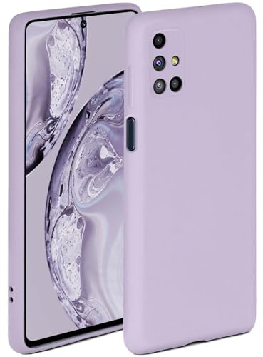 ONEFLOW Soft Case für Samsung Galaxy M51 Hülle aus Silikon mit Kameraschutz, Silikonhülle mit erhöhtem Schutz fürs Display, Backcover Schutzhülle, weiche Handyhülle, Flieder