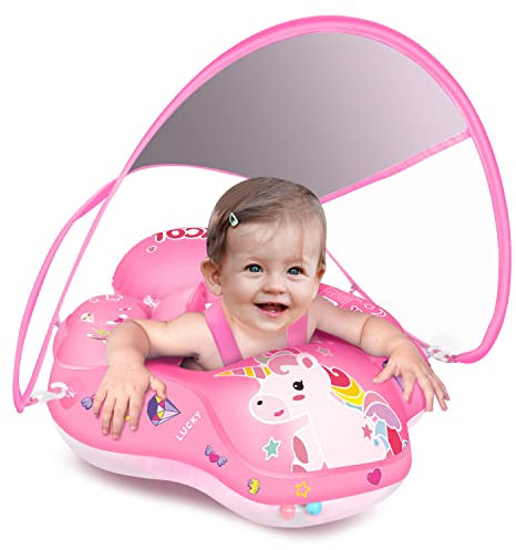 LAYCOL Bouee Bebe Anneau de Bain Bébé Bouee Piscine Enfant Nouveau Bouée Bébé de 3 à 36 Mois(Licorne, S)